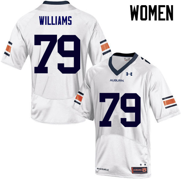 Women's Auburn Tigers #79 Andrew Williams White College Stitched Football Jersey